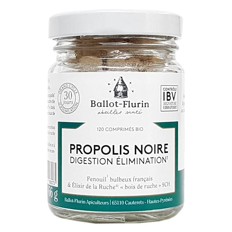 Propolis Noire BIO - Digestion & Élimination - 120 Comprimés