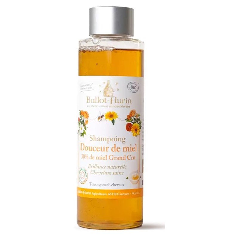 Gentle honey shampoo with raw organic mountain honey