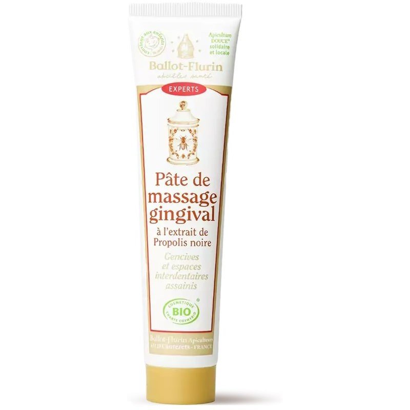 Pâte de Massage Gingival à l'extrait de Propolis Noire et Blanche Bio