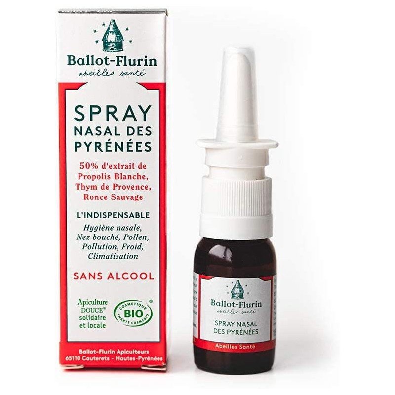 Nasal Spray from the Pyrenees Without Alcohol - White Propolis & Organic Plants